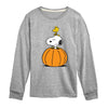 Peanuts Snoopy Pumpkin Crew Long Sleeve Tee