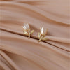 Pearlescent Tulip Flower Stud Earrings