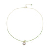 Peridot and Freshwater Pearl Beaded Pendant Necklace