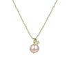 Peridot and Freshwater Pearl Beaded Pendant Necklace