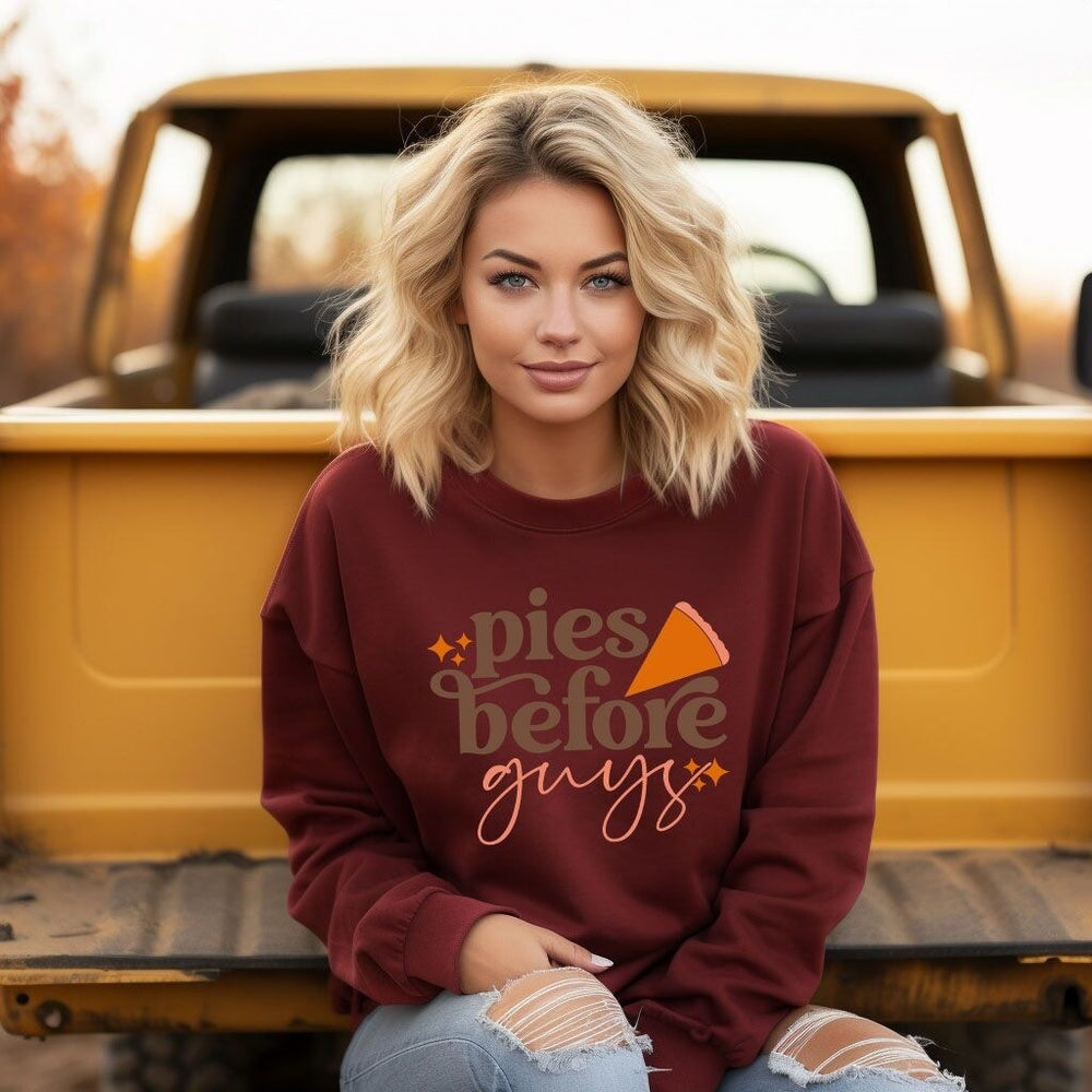 Pies Before Guys Graphic Sweatshirt