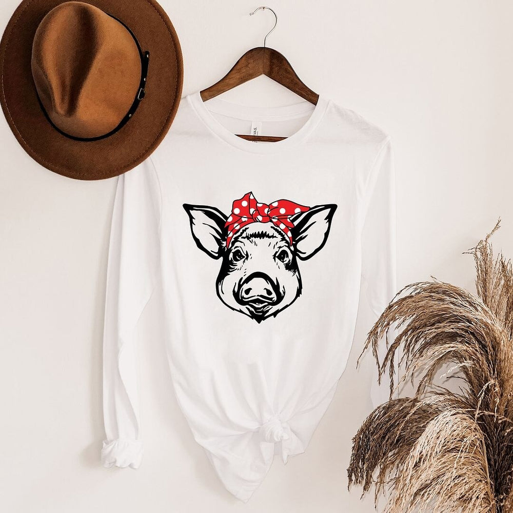 Pig and Bandana Long Sleeve Tee