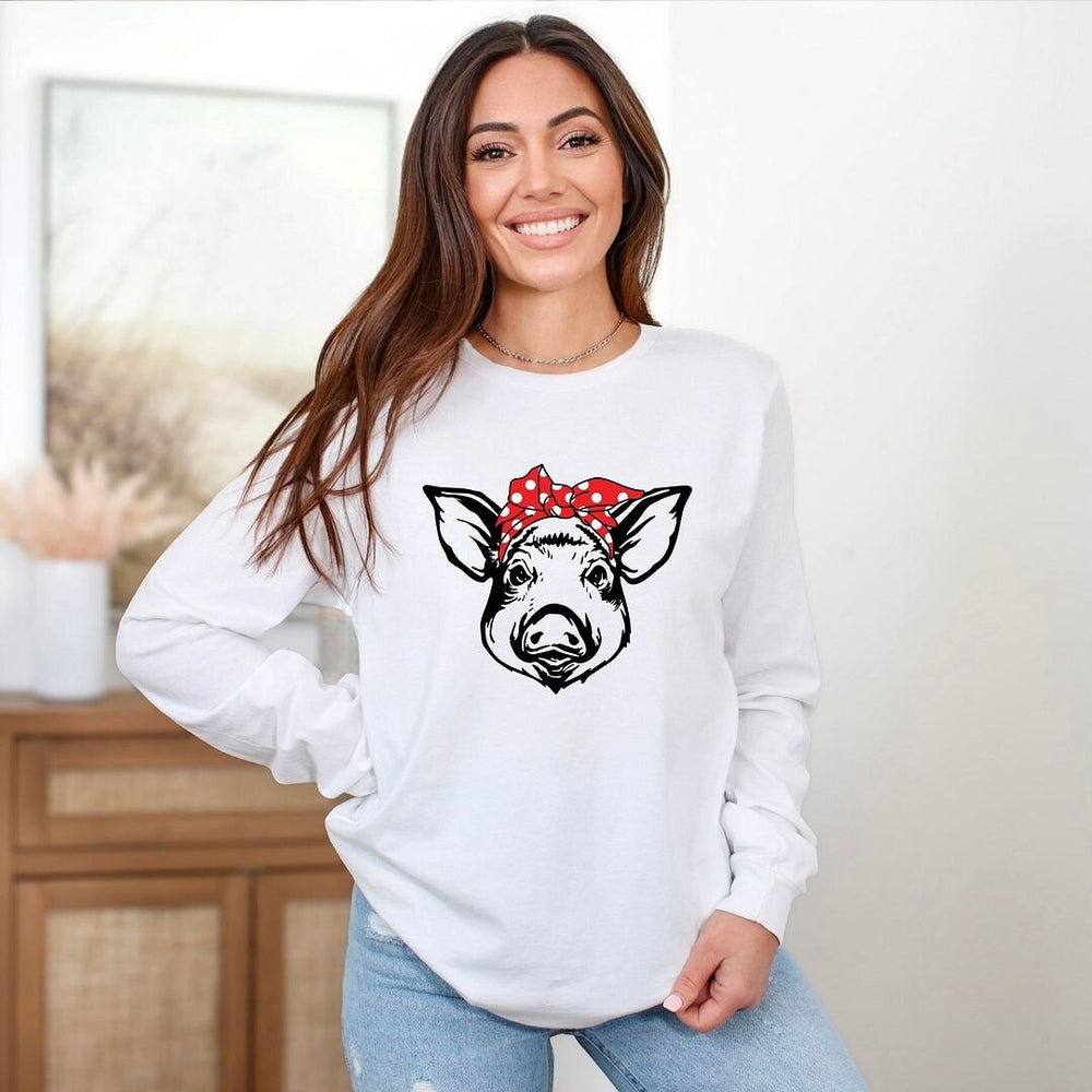 Pig and Bandana Long Sleeve Tee