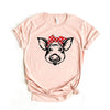 Pig and Bandana Short Sleeve Crewnneck Tee