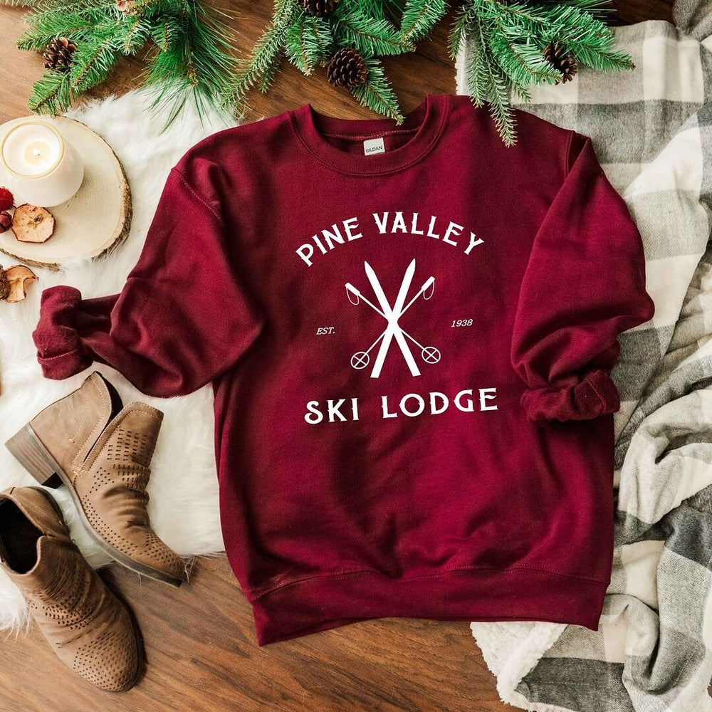 Pine Valley Ski Lodge Graphic Sweatshirt