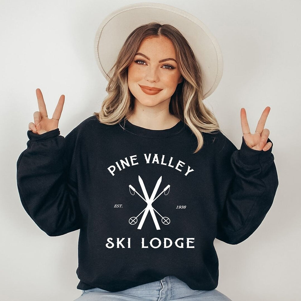 Pine Valley Ski Lodge Graphic Sweatshirt