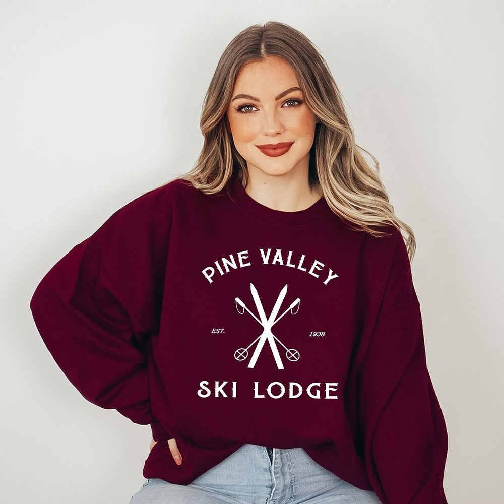 Pine Valley Ski Lodge Graphic Sweatshirt