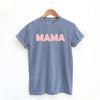 Pink Checkered Mama Garment Dyed Tee