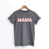 Pink Checkered Mama Garment Dyed Tee