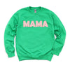 Pink Checkered Mama Graphic Sweatshirt