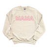 Pink Checkered Mama Graphic Sweatshirt