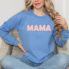 Pink Checkered Mama Graphic Sweatshirt