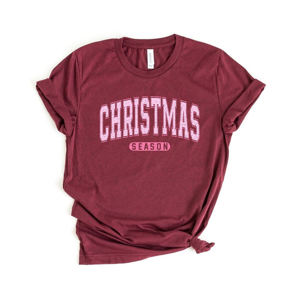 Pink Christmas Season Short Sleeve Crewnneck Tee