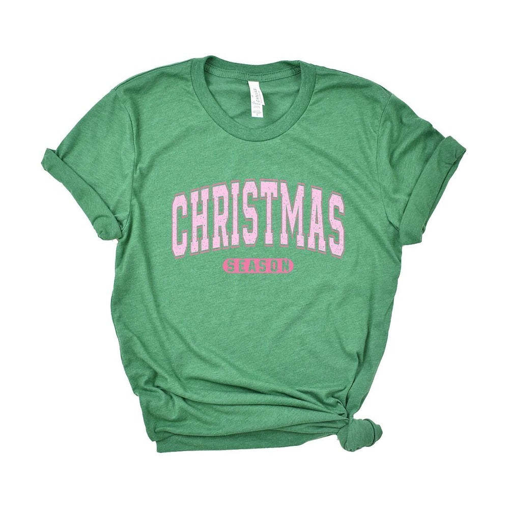 Pink Christmas Season Short Sleeve Crewnneck Tee