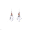 Pink Clear Crystal Drop Earrings