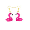 Pink Flamingo Drop Earrings