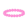 Pink Jade Beaded Stretch Bracelet