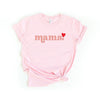 Pink Mama Heart Short Sleeve Crewnneck Tee