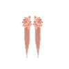 Pink Mix Marquis Crystal Multi-chain Drop Earrings