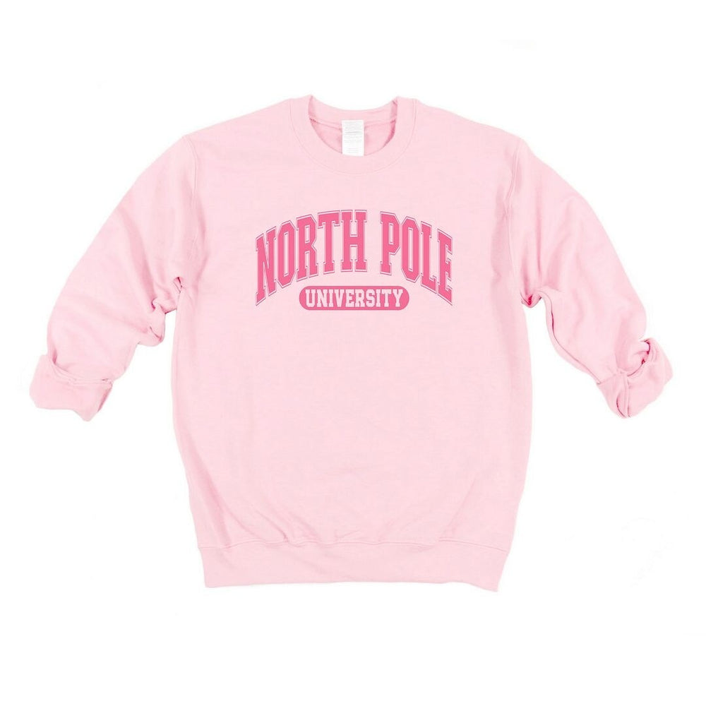 Pink North Pole University Graphic Sweatshirt