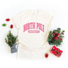 Pink North Pole University Short Sleeve Crewnneck Tee