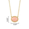 Pink Opal Gold over Sterling Silver Solitaire Pendant Necklace