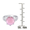 Pink Opal Sterling Silver Solitaire Ring