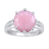 Pink Opal Sterling Silver Solitaire Ring