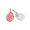 Pink Red Strawberry Teardrop Leverback Earrings