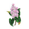 Pink & Green Lilac Floral Brooch