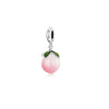 Pink & Sterling Silver Peach Drop Charm