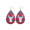 Plaid & Deer Teardrop Drop Earrings