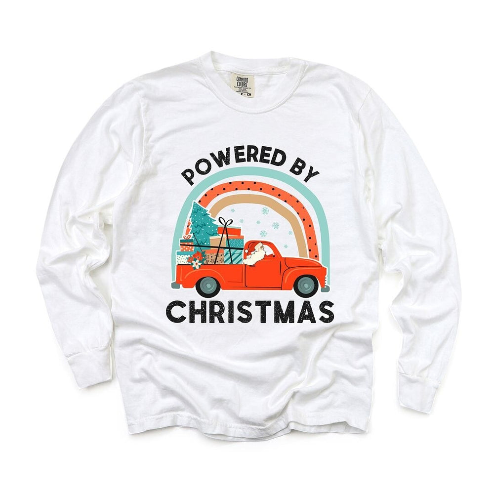 Powered by Christmas Garment Dyed Long Sleeve