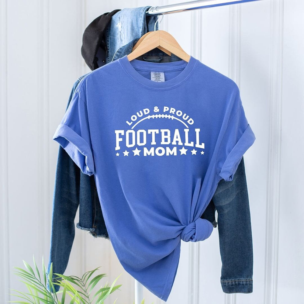 Proud Football Mom Garment Dyed Tee