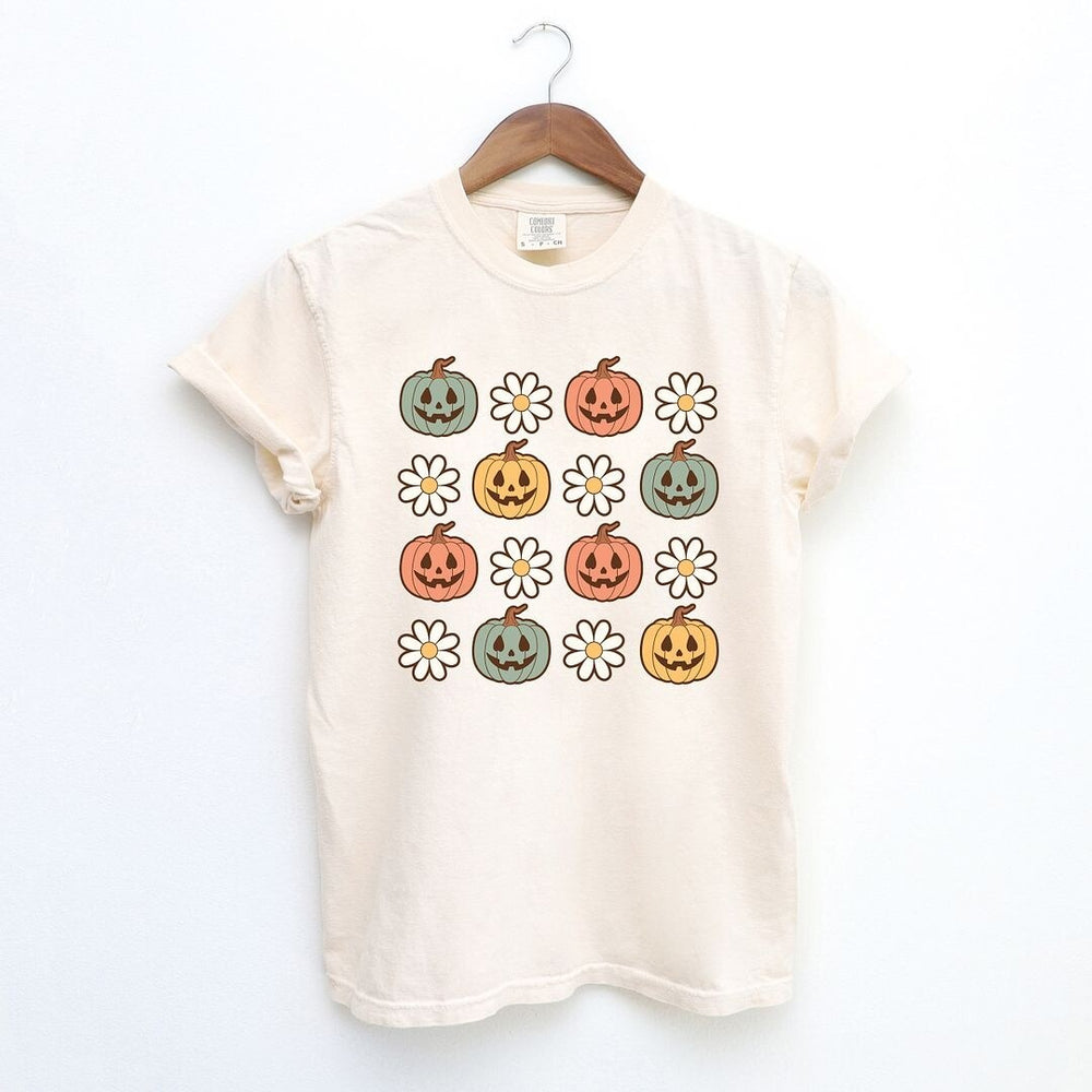 Pumpkin Daisies Garment Dyed Tee