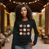 Pumpkin Daisy Checkered Long Sleeve Tee