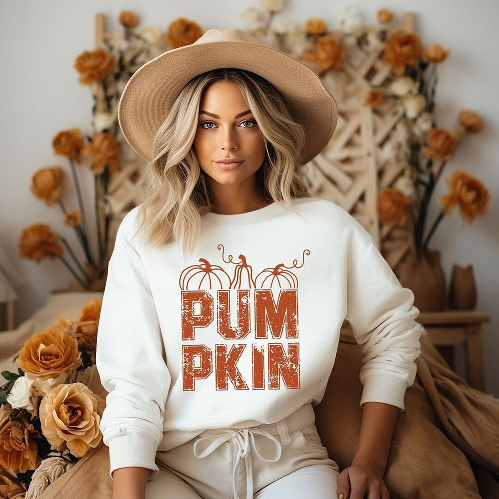 Pumpkin Distressed Sweatshirt