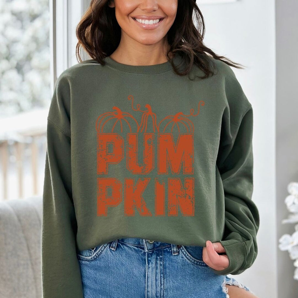 Pumpkin Distressed Sweatshirt