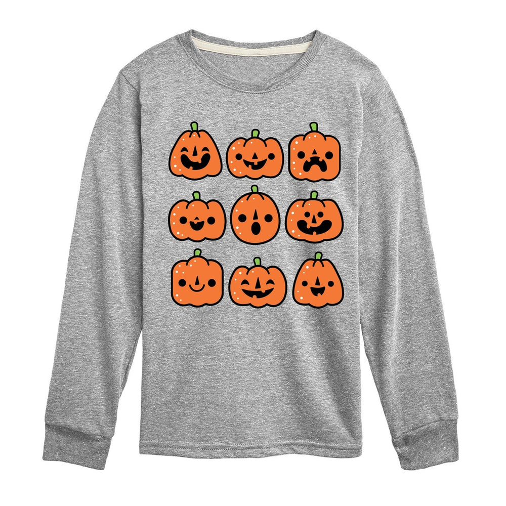 Pumpkin Faces Long Sleeve Tee