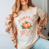 Pumpkin Gourd Vibes Only Short Sleeve Crewnneck Tee