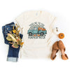 Pumpkin Patch Teal Truck Short Sleeve Crewnneck Tee