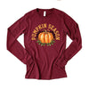 Pumpkin Season Checkered Long Sleeve Tee