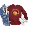 Pumpkin Season Checkered Long Sleeve Tee