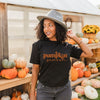 Pumpkin Season Cursive Short Sleeve Crewnneck Tee