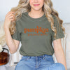 Pumpkin Season Cursive Short Sleeve Crewnneck Tee