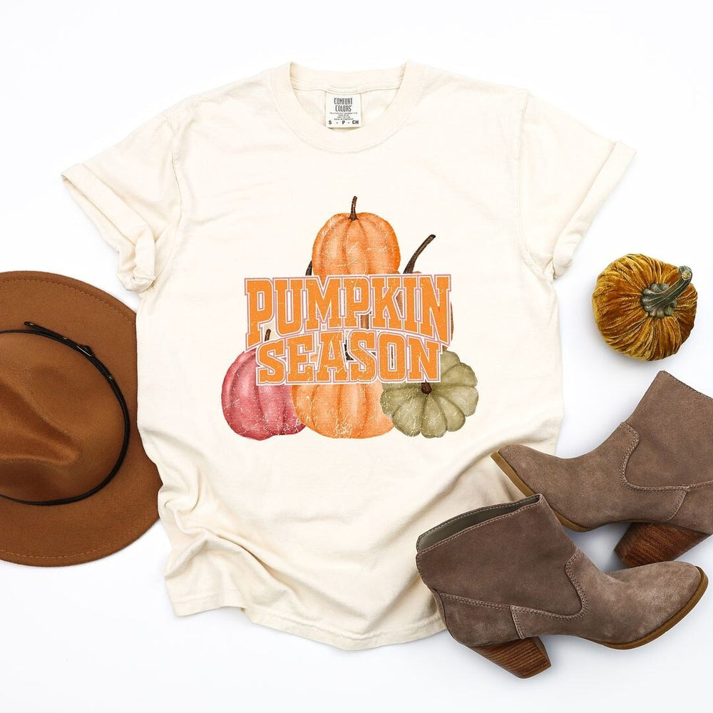 Pumpkin Season Distressed Garment Dyed Tee