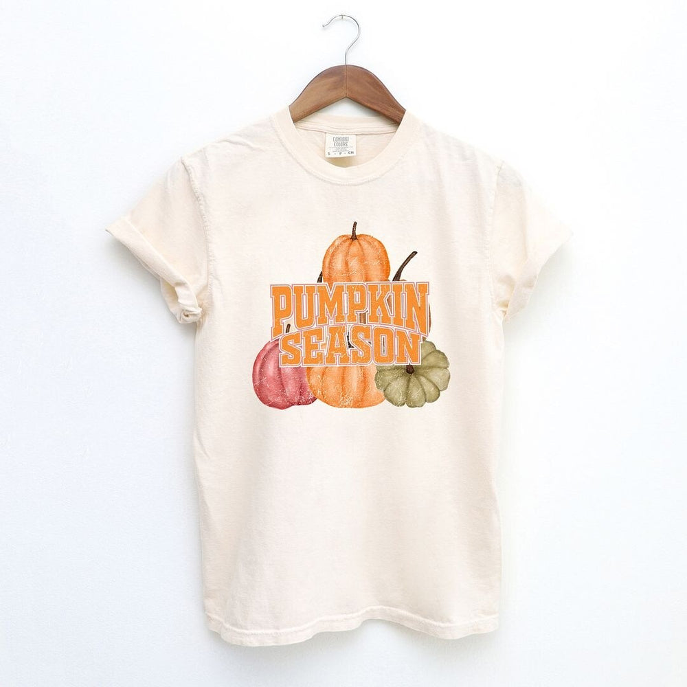 Pumpkin Season Distressed Garment Dyed Tee