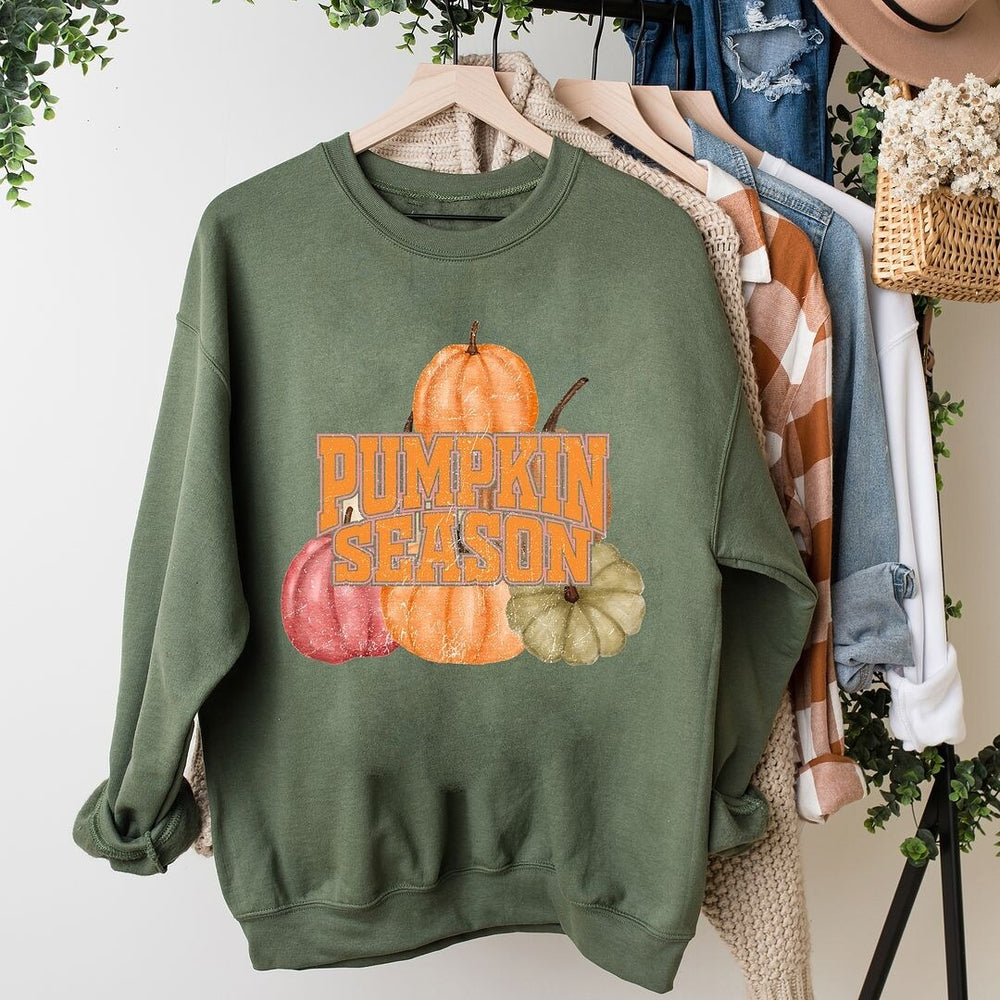 Pumpkin Season Distressed Sweatshirt