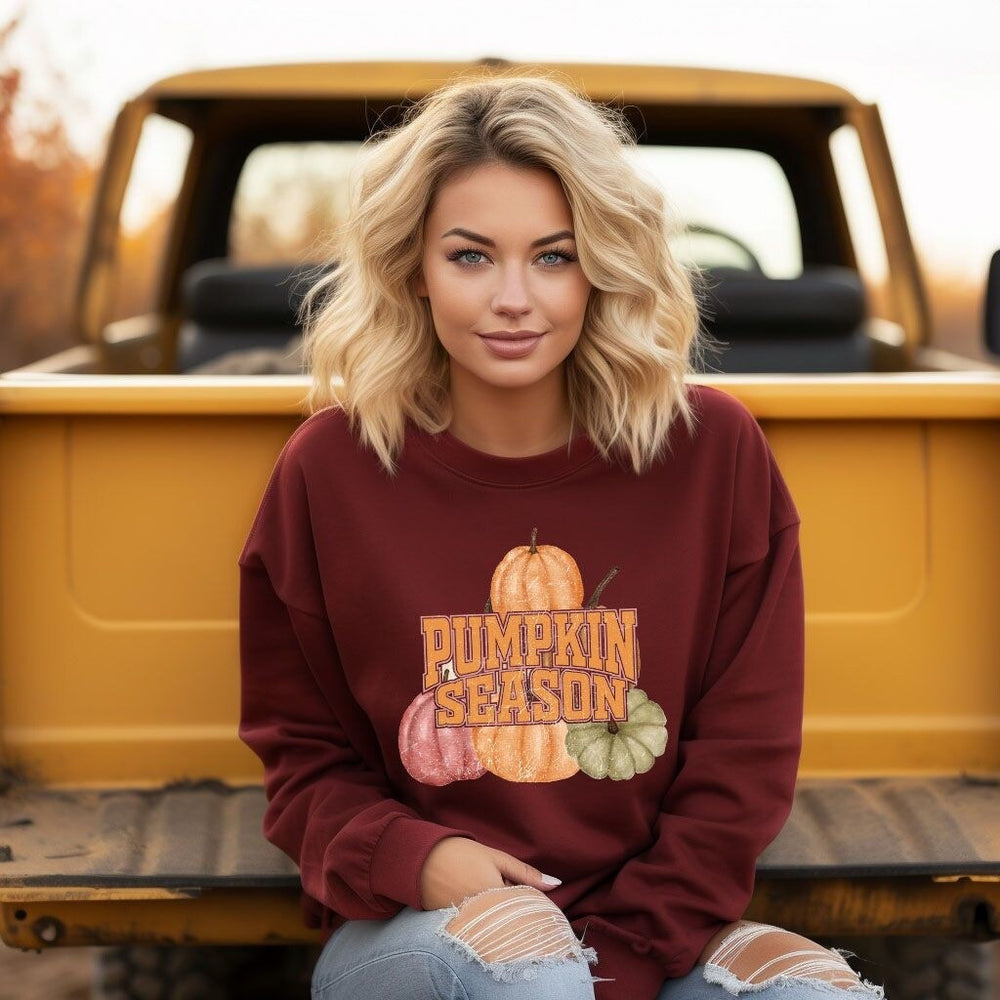 Pumpkin Season Distressed Sweatshirt