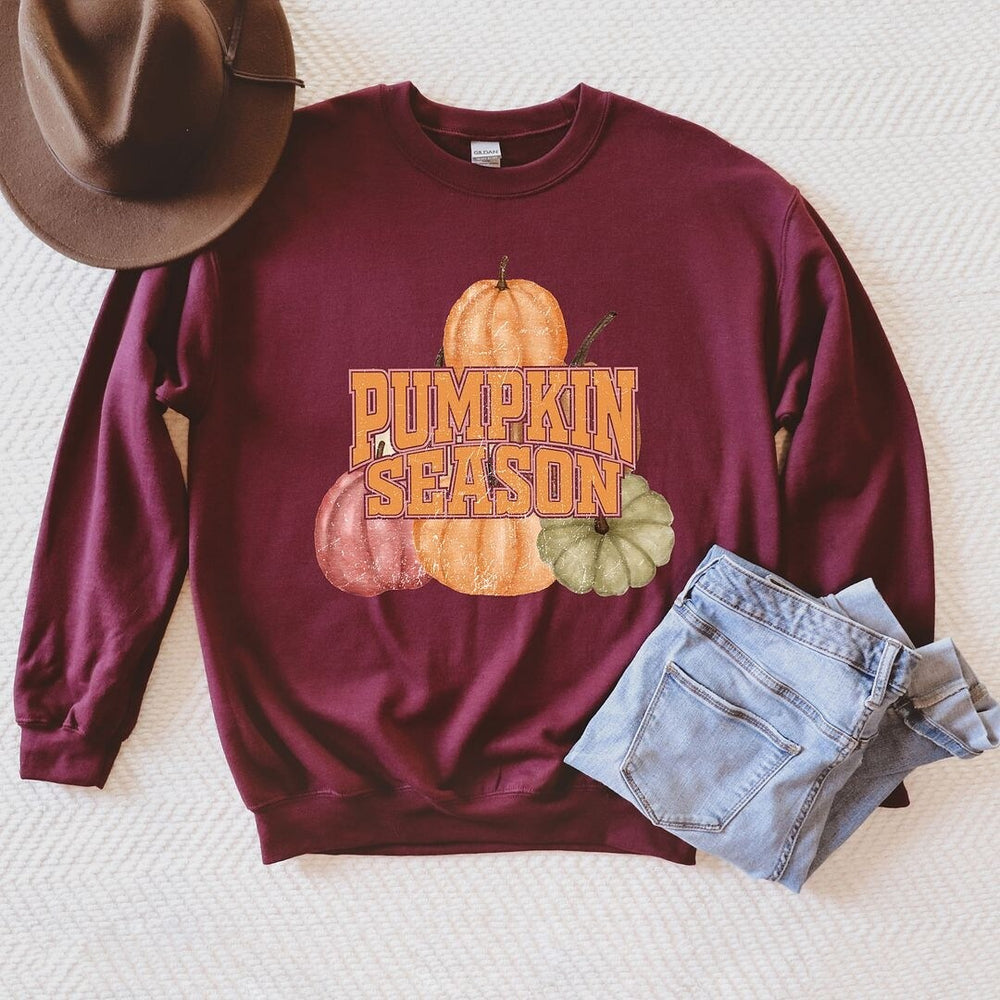 Pumpkin Season Distressed Sweatshirt